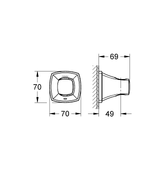 Grandera Wall hand shower holder - 27969000 - Wasser Werkz PA