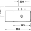 DURASQUARE WASHBASIN, FURNITURE WASHBASIN ASYMMETRIC 2