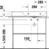 DURASQUARE WASHBASIN, FURNITURE WASHBASIN ASYMMETRIC 3